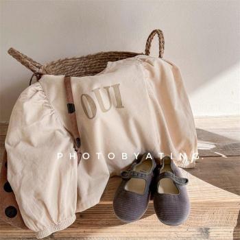 Deer Jonmi Korean Style Baby Girls Casual Corduroy Shirts