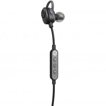 Motorola Verve Loop Sport Headphones – Dual‑Tone Black/Silver, Built‑in Alexa