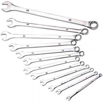 Clarke 1801814 12Pc Extra Long Combination Spanners, 6 to 22 mm