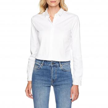 Seidensticker Damen Bluse, Hemdbluse, Slim Fit, Langarm, Weiß
