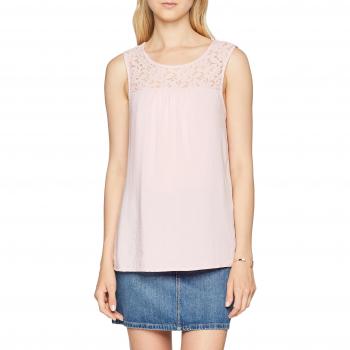 Camiseta Vero Moda Vmdebbie de Encaje Sin Mangas, Rosa Coral Blush, Talla 36