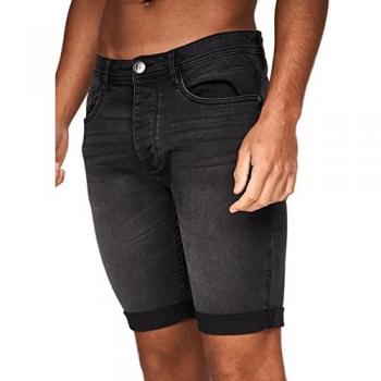 Men's Crosshatch Tadcaster Denim Shorts in Black – 30 Waist