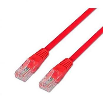 Cabo Patch Cord RJ45 Cat.6 0,5m Vermelho Aisens