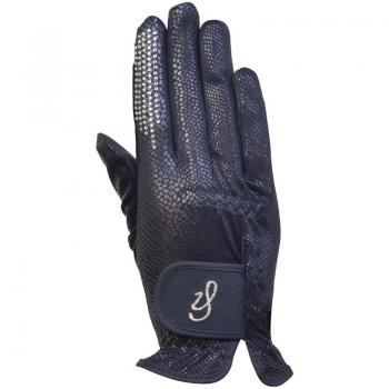 Royal Sparkling Navy Riding Gloves L