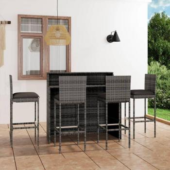 Set de comedor exterior 9 piezas Maison exclusive ratán sintético