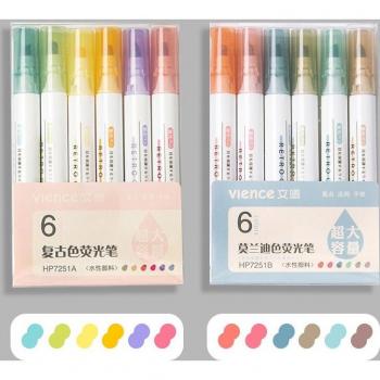 Andstal Surligneur Jumbo Morandi Pastel Fluo 6/12/18 couleurs fluorescentes