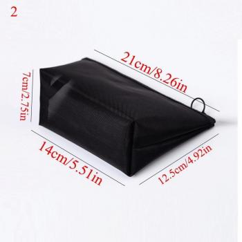 Black Transparent Mesh Beauty Case