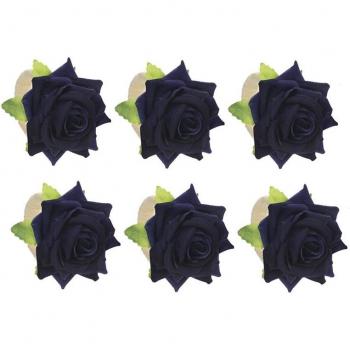 6Pcs Handmade Silk Rose Napkin Rings