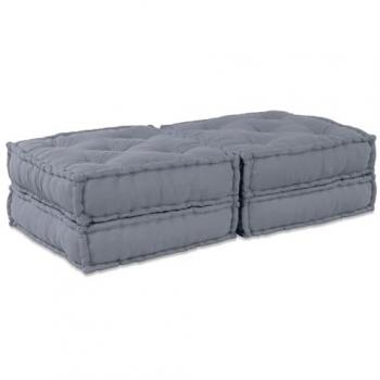 Almohadas Grises 70x70x36 cm – Paquete Doble (Poliéster)