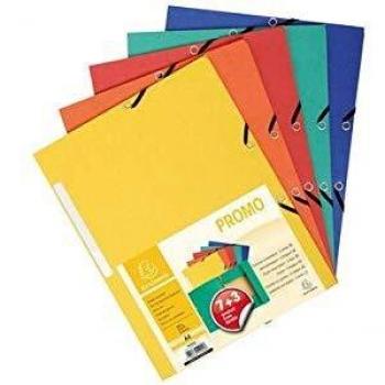 Chemise à rabat triplex 385 g – 10 unités – Jaune marbré recyclé – A4