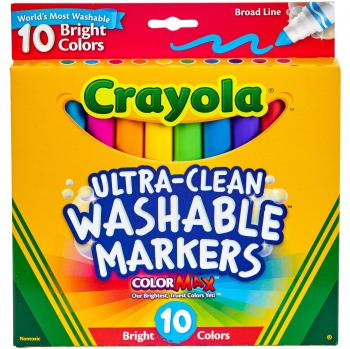 Crayola Washable Broadline Markers, Bright Shades