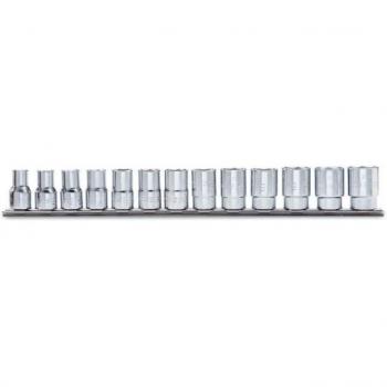 Beta Tools 910AS/SB 13pc 3/8 Dr Bi-Hex Imperial/AF Socket Rail Set 1/4