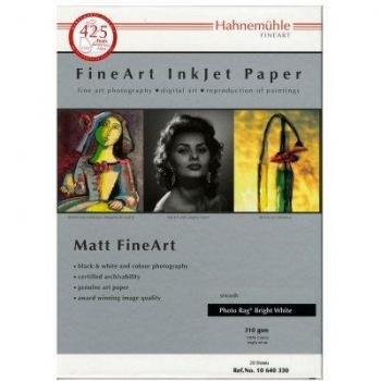 FineArt Digital Hahnemühle PhotoRag A2 Weiß – 310 g/m², 25 Stück