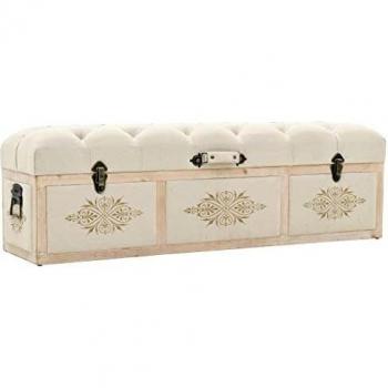 VidaXL Panca Multifunzionale in Legno e Tessuto 120x30x38 cm