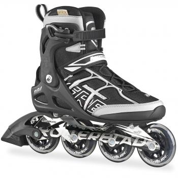 Macroblade Rollerblade Herren‑Skates 84 ALU – Schwarz/Silber, 28.5 cm