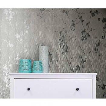 Sublime Theia Silver Floral Metallic Panel