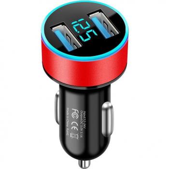 Cargador Portátil 5V 4.8A con Dos Puertos y Display Universal