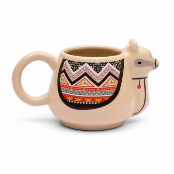 Keramikbecher mit Lama-Motiv