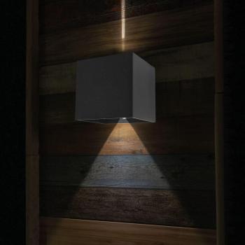 Sienna Matt Black Up Down Wall Light IP54