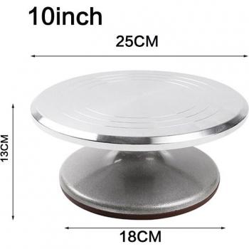 Aluminum Alloy Rotating Cake Turntable with Decorating Tools