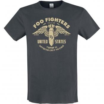 T-Shirt Short Sleeve Foo Fighters – Série Amplifiée – One By One – Taille S-XXL – Homme – Noir Anthracite