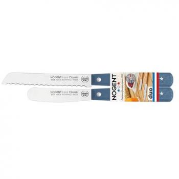 Set Duo Petit Déjeuner Paon – Bleu, Inox Nogent