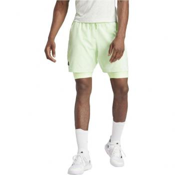 Adidas Set With Tight Shorts Herren in hellgrün, Größe: S