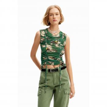 Camicia Verde Floreale XS Desigual