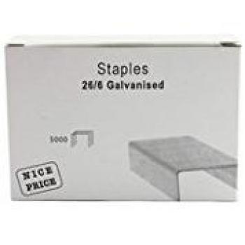 WhiteBox Paper Staples 26/6, Pack of 5000