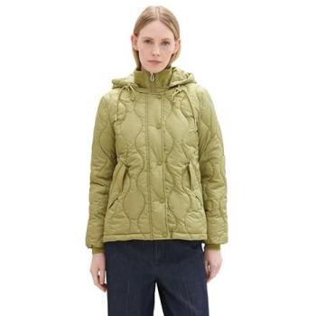 TOM TAILOR Damen leichte Steppjacke mit Kapuze, grün, Größe XXL