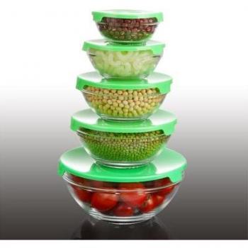 Ensemble de rangement pour aliments en plastique 5 pièces