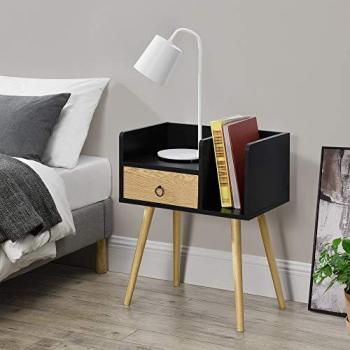 Tavolino da Salotto con Cassetto e 2 Scompartimenti 64 x 50 x 36 cm