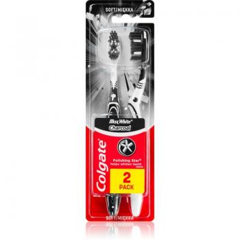 Brosse à dents Colgate Max White Charcoal douce 2 pcs