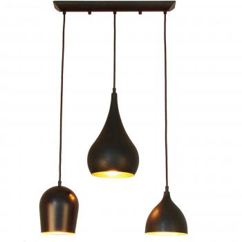 Suspension allongée Menzel Solo 3 lumières