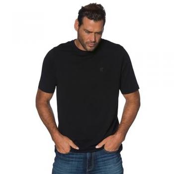 T-shirt nera uomo 4XL cotone pettinato scollo girocollo JP1880