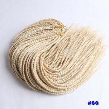 Extensiones de cabello degradado para trenzar, paquete de 22 raíces, 24 pulgadas, gris/morado