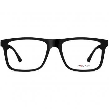 Polar 495 con armazón y lentes recetadas negro para hombre con clip-on de 76 mm