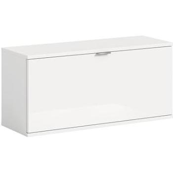 Elegante Sitzbank in Weiß Hochglanz