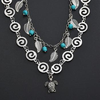 Peacock Blue Ball Ankle Jewelry