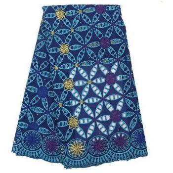 Dentelle Africienne Éclatante, Séchée et Ornée de Pierres – Robe KS3033B