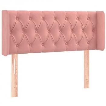 VidaXL Cabeceira de Quarto com LEDs, Veludo Rosa – 93 × 16 × 78 cm