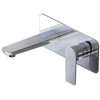 Rubinetto da Bagno Cascata Parete WA118, Miscelatore in Ottone Cromato Doporro, Argento