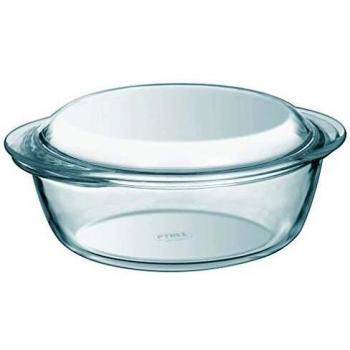 Cacerola Pyrex Essentials de vidrio transparente con tapa