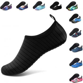Deevike Herren Aquaschuhe – Schwarze Schnelltrockende Surf‑Schuhe 42/43