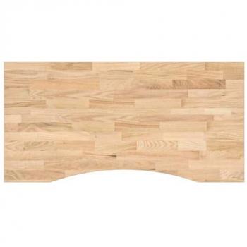 Tablero de escritorio rectangular de madera maciza de roble sin tratar 100x50x2.5 cm Vidaxl