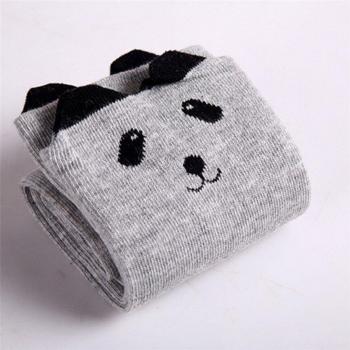 Cartoon Baby Fox and Bear Knee High Socks for Girls 3-12 Years