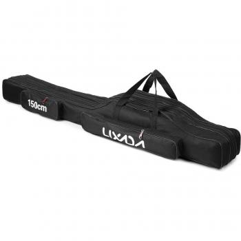 Lixada Folding Fishing Rod Carry Bag 3-Layer Case 90cm/120cm/150cm