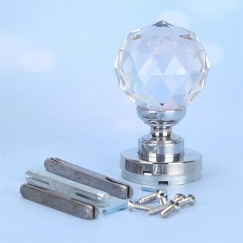 50 mm round glass door knob, Chinese minimalistic design for bathrooms