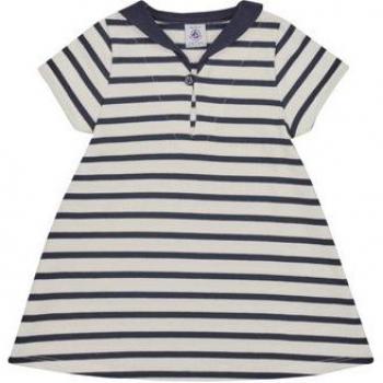 Robe col vareuse en jersey épais bio Petit Bateau 18M
