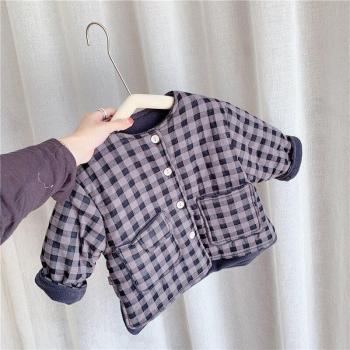 Winter Velvet Quilted Jacket for Baby Girls